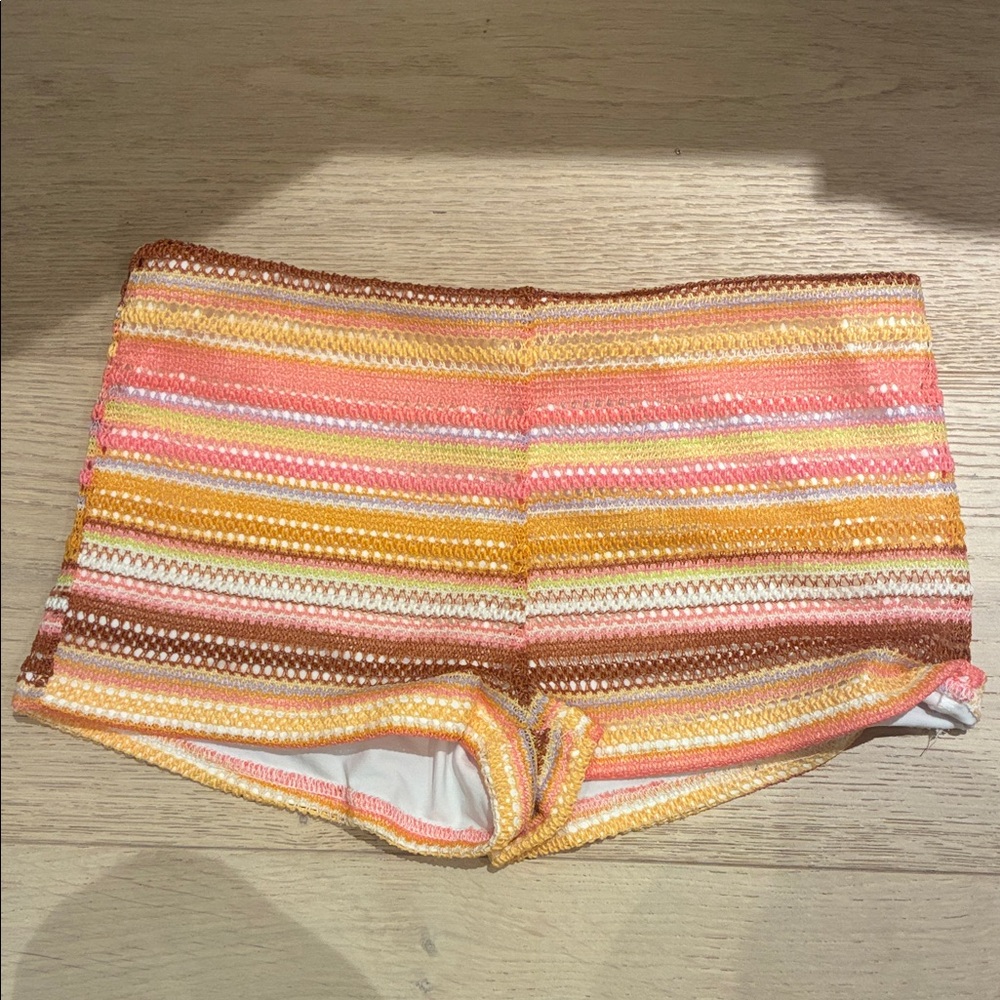 Missguided Multicolor Striped High Waist Shorts